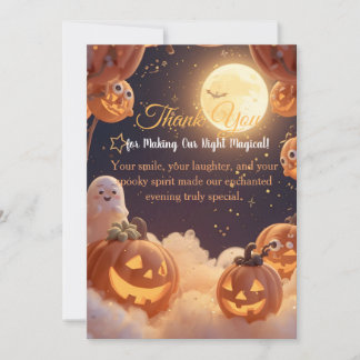 Tarjeta De Agradecimiento Enchanted Halloween Night Thank-You Card