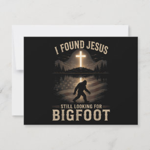 Tarjeta De Agradecimiento Encontré a Jesús todavía buscando Bigfoot Fe diver