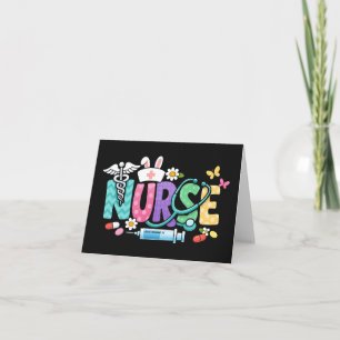 Tarjeta De Agradecimiento Enfermera de Pascua Adorable Humor Médico
