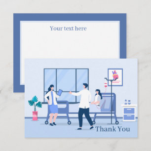 Tarjeta De Agradecimiento enfermera genial médico o personal 