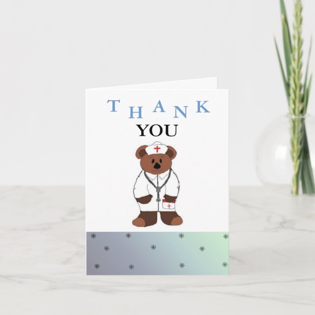 Tarjeta De Agradecimiento Enfermera Gracias (Anverso)