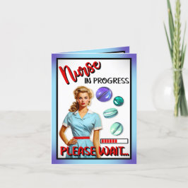 Tarjeta De Agradecimiento Enfermera Nostálgica Cute En Curso