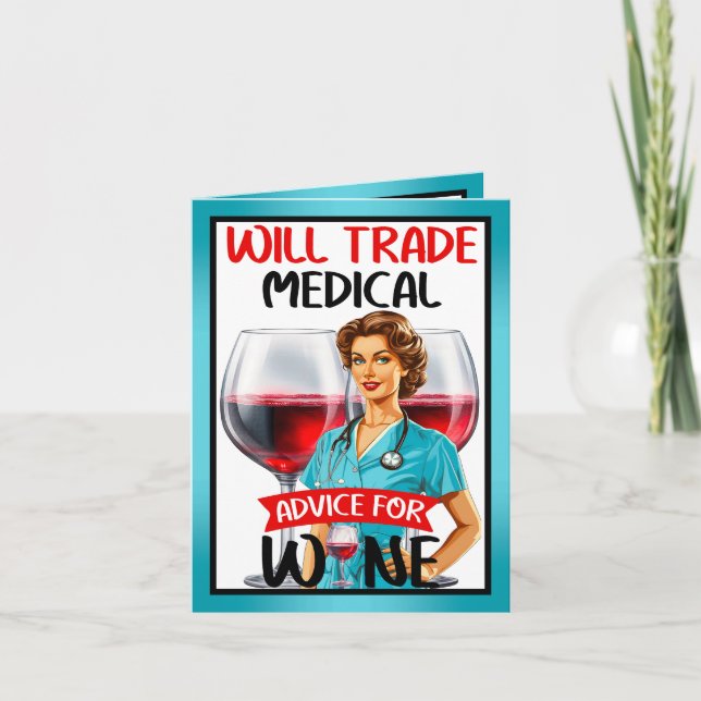 Tarjeta De Agradecimiento Enfermera Nostálgica Cute Pinup Asesoramiento Come (Anverso)