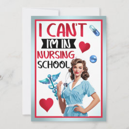 Tarjeta De Agradecimiento Enfermera Nostálgica en escuela de Enfermería