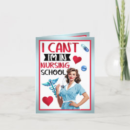 Tarjeta De Agradecimiento Enfermera Nostálgica en escuela de Enfermería