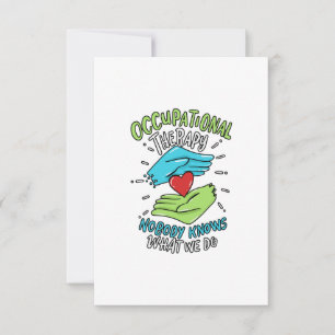 Tarjeta De Agradecimiento Enfermera terapeuta ocupacional