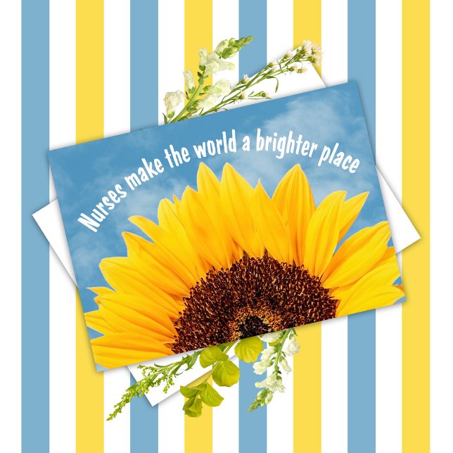 Tarjeta De Agradecimiento Enfermeras Girasol (Subido por el creador)