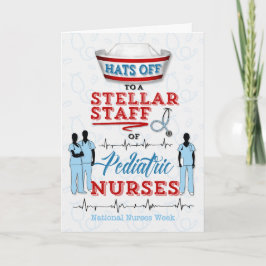 Tarjeta De Agradecimiento Enfermería pediátrica para la Semana Nacional de E