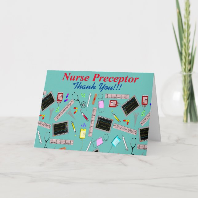 Tarjeta De Agradecimiento ENFERMERÍA PReceptor GRACIAS (Anverso)