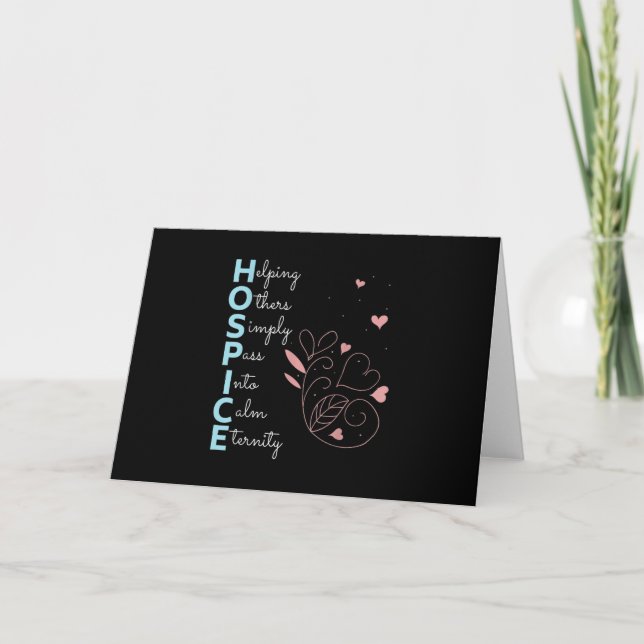 Tarjeta De Agradecimiento Enfermero de hospicio (Anverso)