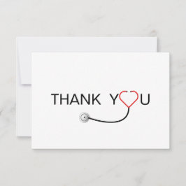 Tarjeta De Agradecimiento Enfermero de Stethoscope del corazón Gracias