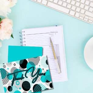 Tarjeta De Agradecimiento Enigma geométrica de los años 90 de Retro Moderno