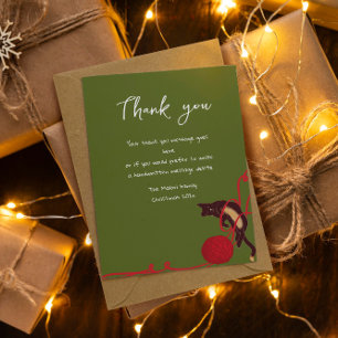 Tarjeta De Agradecimiento Enredo de gato de Navidad – Diversión festiva de g