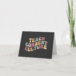 Tarjeta De Agradecimiento Enseñar cultura de consentimiento