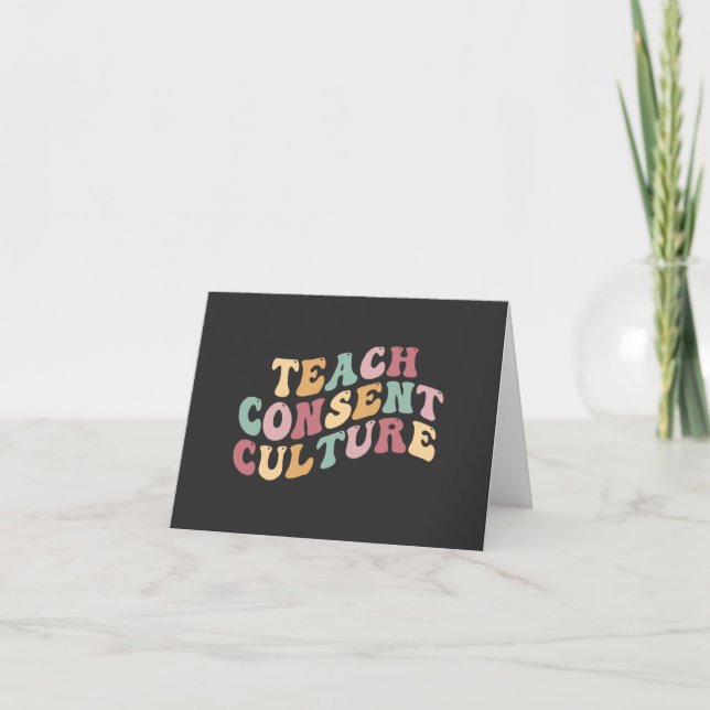 Tarjeta De Agradecimiento Enseñar cultura de consentimiento (Anverso)