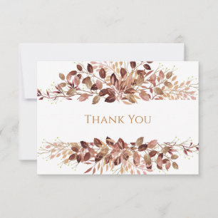 Tarjeta De Agradecimiento Entierro cristiano ortodoxo de hojas de otoño boho