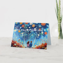 TARJETA DE AGRADECIMIENTO ENTONCES Y AHORA ANIVERSARIO/TARJETA DE AMOR