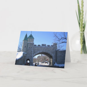 Tarjeta De Agradecimiento Entrada a la Ciudad Vieja de Quebec, Quebec, Canad