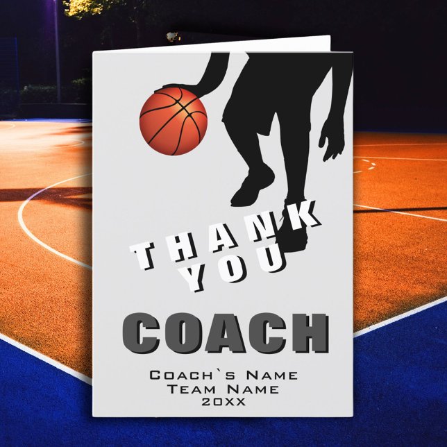 Tarjeta De Agradecimiento Entrenador de baloncesto (Subido por el creador)