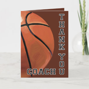 Tarjeta De Agradecimiento Entrenador de Básquetbol