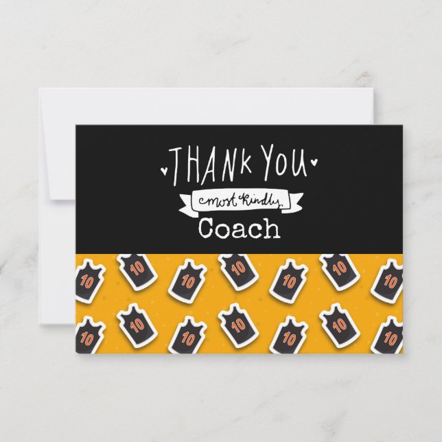 Tarjeta De Agradecimiento Entrenador de básquetbol, gracias (Anverso)