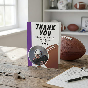 Tarjeta De Agradecimiento Entrenador de Fútbol Americano Equipo Jugador