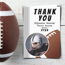 Tarjeta De Agradecimiento Entrenador de Fútbol Americano Pelota de Fútbol Fo