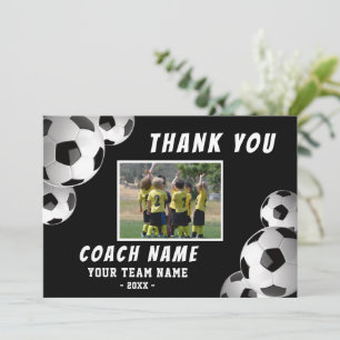 Tarjeta De Agradecimiento Entrenador de Fútbol Nombre Foto