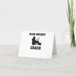 Tarjeta De Agradecimiento Entrenador de hockey Sled