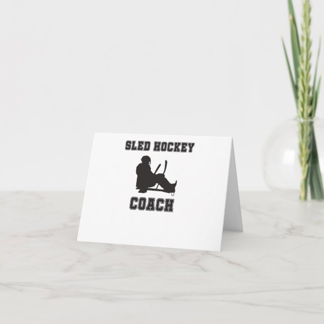 Tarjeta De Agradecimiento Entrenador de hockey Sled (Anverso)