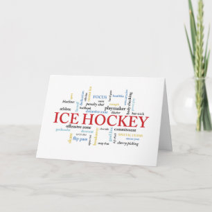 Tarjeta De Agradecimiento Entrenador de hockey sobre hielo gracias en palabr