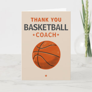 Tarjeta De Agradecimiento Entrenador de jugador de equipo de baloncesto mode