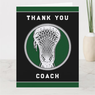 Tarjeta De Agradecimiento Entrenador de Lacrosse