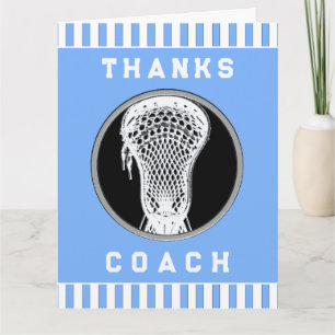 Tarjeta De Agradecimiento Entrenador de Lacrosse