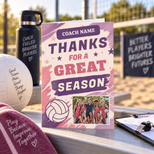 Tarjeta De Agradecimiento Entrenador de Netball Gracias por una Gran Tempora