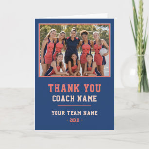 Tarjeta de agradecimiento Entrenador de Netball No