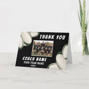 Tarjeta De Agradecimiento Entrenador de Rugby Gracias Foto Personalizada del