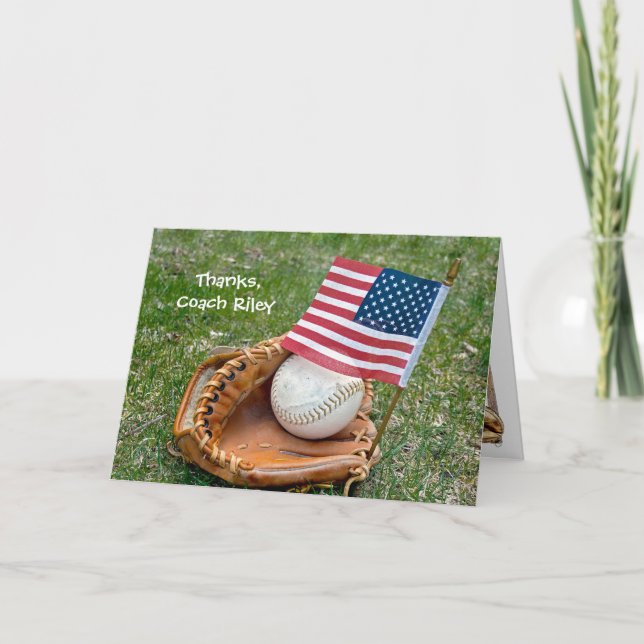 Tarjeta De Agradecimiento Entrenador de Softbol Gracias (Anverso)