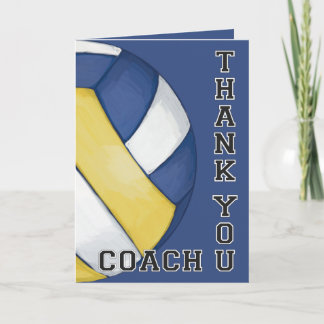 Tarjeta De Agradecimiento Entrenador de voleibol gracias