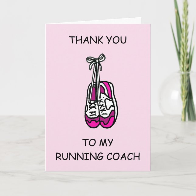 Tarjeta De Agradecimiento Entrenador en funciones gracias por la mujer (Anverso)
