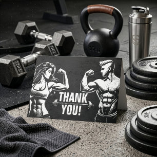 Tarjeta De Agradecimiento Entrenador Personal de Fitness Instructor de Gimna