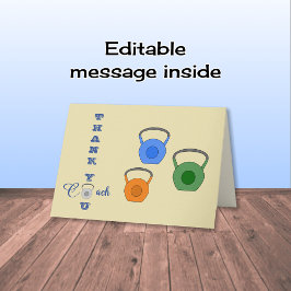 Tarjeta De Agradecimiento Entrenamiento de entrenamiento de fitness gracias