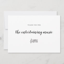 Tarjeta De Agradecimiento Entretenimiento musical de banda boda