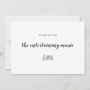 Tarjeta De Agradecimiento Entretenimiento musical de banda boda