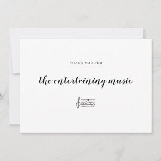 Tarjeta De Agradecimiento Entretenimiento musical de banda boda