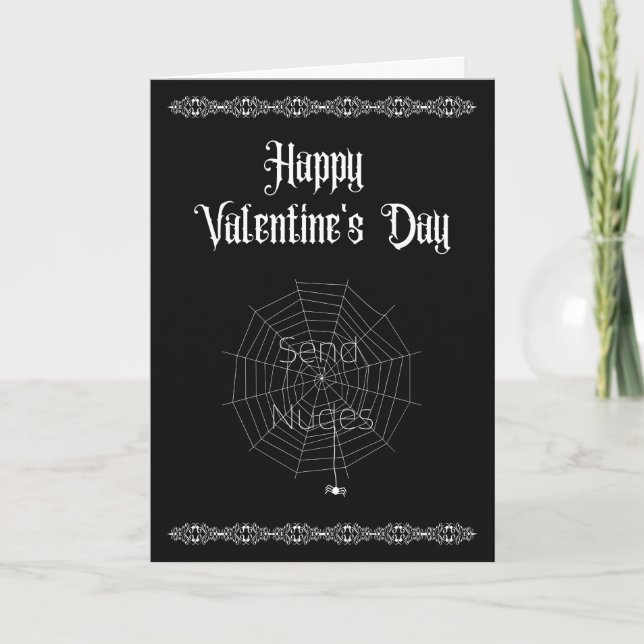 Tarjeta De Agradecimiento Enviar desnudos - Gótico San Valentín (Anverso)