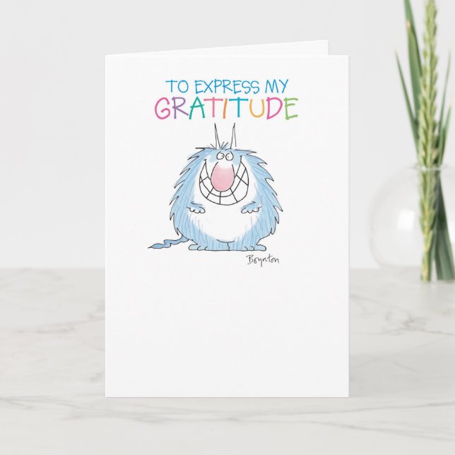 Tarjeta De Agradecimiento ENVIAR LA BESTIA DE FURRY Gracias (Anverso)