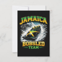 Tarjeta De Agradecimiento Equipo de Bobsleigh de Jamaica