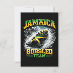 Tarjeta De Agradecimiento Equipo de Bobsleigh de Jamaica