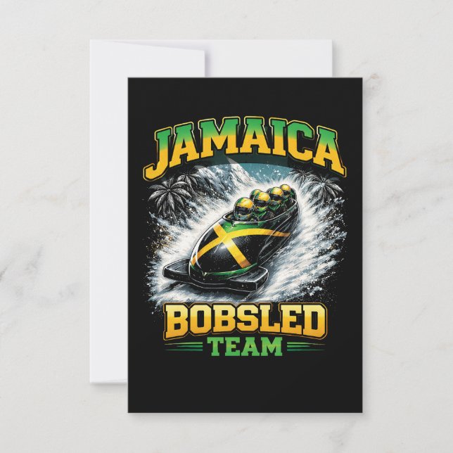 Tarjeta De Agradecimiento Equipo de Bobsleigh de Jamaica (Anverso)